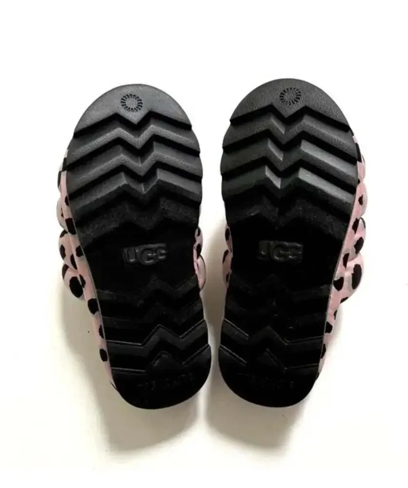 UGG Maxi Slide Cheetah Print Platform Sandals